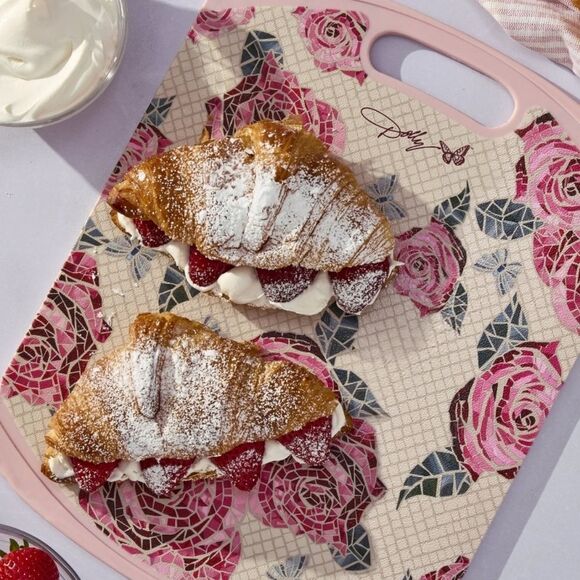 Dolly Parton Rose Pattern Cutting Board - Picture 7 of 15